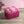 Bel Air Blossom Eco velvet by Liberty James Studio in pink, a mirrored blossom design covering a footstool