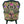 Exotica velvet by Victoria Sanders in black, jungle animals and tropical flowers covering an armchair
