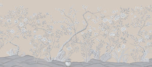 Peacock Garden in Bloom Wallpaper — Original