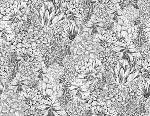 Alpine Landscape wallpaper by Brand McKenzie in grey, flat sample of dense alpine foliage