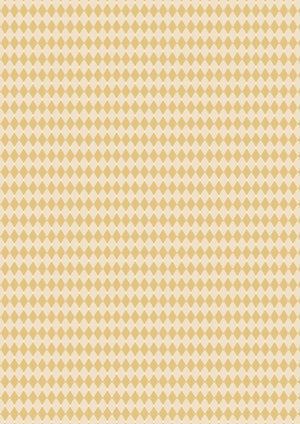 Harlequin Parade wallpaper by Annika Reed in yellow, full repeat of a small harlequin check