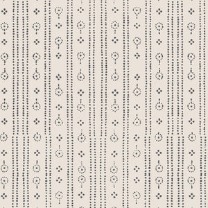Birdlip Grasscloth grasscloth by Parker and Jules in white and navy, full repeat of a small block-print stripe