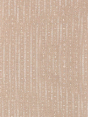 Birdlip linen by Parker and Jules in beige, pattern sample of a small block-print stripe