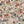 Bloomsbury Petite wallpaper by Parker and Jules in cream and red, pattern sample of painterly flowers