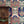 Blues Fantasia wallpaper by The Monkey Puzzle Tree in blue and red, full repeat of an art deco musician motif