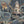 Carnival Map wallpaper by Brand McKenzie in blue, close-up of an illustrated carnival map