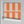 Citrus wallpaper by Liberty James Studio in orange, sample roll showing wide stripes