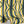 Deco Prism wallpaper by Liberty James Studio in yellow and green, roll showing art deco wave stripes