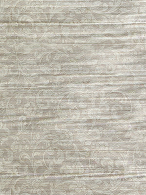 Fenton grasscloth grasscloth by Deus ex Gardenia in cream, flat sample of a woven grasscloth texture