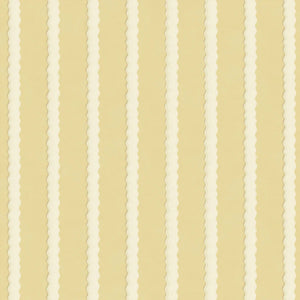 Double Scroll Stripe linen by Parker and Jules in cream, pattern sample of wavy scroll stripes