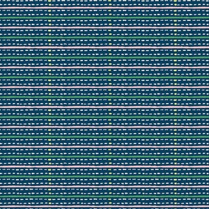 Eversley Stripe linen by Parker and Jules in navy, full repeat of a fine woven stripe