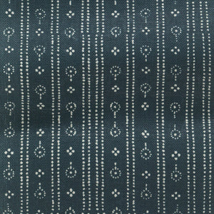 Birdlip linen by Parker and Jules in black, full repeat of a small block-print stripe
