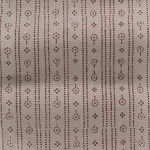 Birdlip linen by Parker and Jules in dusky pink, flat sample of a small block-print stripe