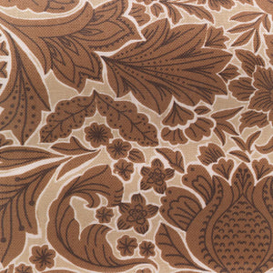 Folk Floral linen by Parker and Jules in beige, pattern sample of bold folk flowers