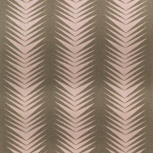 Ziggy linen by Parker and Jules in pink and green, pattern sample of a chevron zigzag weave