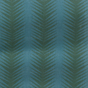 Ziggy linen by Parker and Jules in teal, full repeat of a chevron zigzag weave