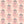 Fleur wallpaper by Tatie Lou in pink, flat sample of stylised flower sprays