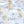 Forget Me Not fabric by Seed Home Designs in blue and green, flat sample of scattered forget-me-nots