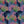 Ginkgo wallpaper by Tatie Lou in purple, flat sample of oversized ginkgo leaves