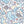 Leopolde linen by Claire de Quénetain in pink and blue, flat sample of a hand-painted floral design