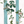 Fiorita Stripe wallpaper by Deus ex Gardenia in blue and white, close-up of floral vine stripes