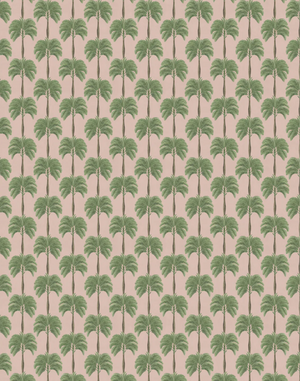 Little Palma Wallpaper in Flamingo