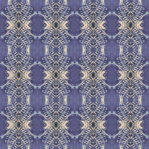 Lumiere wallpaper by Tatie Lou in lilac, flat sample of an Art Deco medallion
