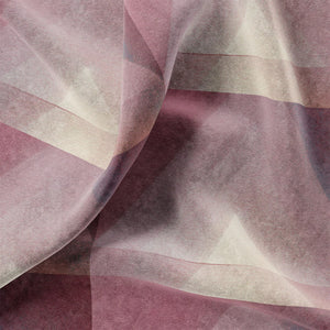 Motif velvet by Tatie Lou in pink, draped close-up of geometric pyramids