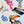 Paradise Party wallpaper by Brand McKenzie, the artist's artwork in progress showing a mirrored tropical party scene