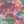 Painting in Colour wallpaper by Brand McKenzie in pink and teal, detail of painterly floral clouds