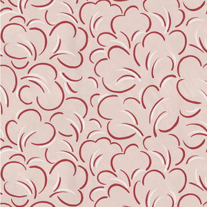 Paola wallpaper by Claire de Quénetain in pink and red, full repeat of looping line work