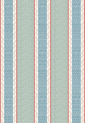 Pio wallpaper by Claire de Quénetain in brown, full repeat of fine stripes