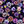 Plethora of Pansies velvet by Victoria Sanders in violet, full repeat of painted pansies