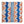 Pool Party linen by Bethie Tricks in blue and orange, full repeat of painted pool stripes