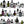 Potions wallpaper by Dupenny in multicolour, flat sample of shelves of potion bottles