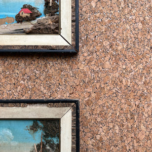 Real Cork wallpaper by The Monkey Puzzle Tree in brown, close-up of natural cork