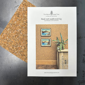 Real Cork wallpaper by The Monkey Puzzle Tree in brown, style sheet showing natural cork