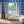 Santorini Tile wallpaper by Liberty James Studio in blue and white, a Mediterranean tile pattern in a bathroom
