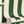 Scallop Lane wallpaper by Liberty James Studio in green, sample roll showing scalloped stripes