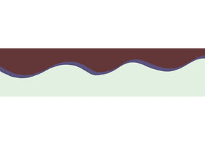 Scroll border wallpaper by Parker and Jules in brown, pattern sample of a wavy scroll border