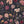 Seasons in Bloom wallpaper by Victoria Sanders in charcoal, close-up of a meadow of flowers rising from the base