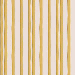 Somerset Stripes velvet by Annika Reed in yellow, full repeat of painted stripes