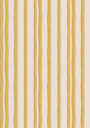 Somerset Stripes velvet by Annika Reed in yellow, full repeat of painted stripes
