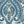 The Great Damask wallpaper by Brand McKenzie in blue, close-up of a large-scale damask