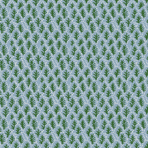 Trees II wallpaper by Parker and Jules in blue, full repeat of tiny stylised trees
