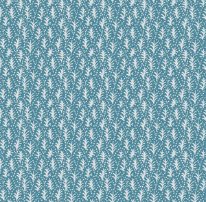 Trees wallpaper by Parker and Jules in blue, full repeat of tiny stylised trees