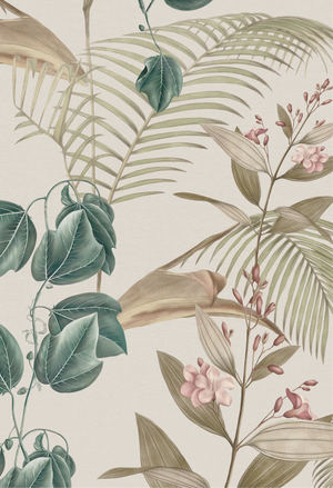 Wild Ivy wallpaper by Deus ex Gardenia in grey, full repeat of climbing ivy