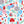 A Fresh Birth linen by Claire de Quénetain in blue, full repeat of a hand-painted floral design