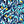 Abondance linen by Claire de Quénetain in blue, flat sample of a hand-painted floral design