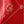 Agra wallpaper by Annika Reed in red, close-up of block-print flowers in a trellis